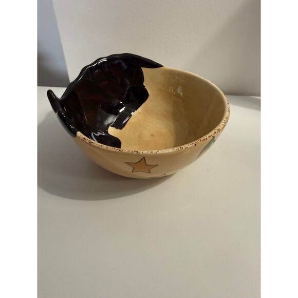 Halloween Wonderland Bowl Tabletops Lifestyle Anthropomorphic Black Cat Pottery - Picture 4 of 7